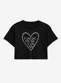 I Like Cats Girls Crop T-Shirt | Trending Graphic Tee For Fans