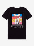 Sonic The Hedgehog Eye Panels Boyfriend Fit Girls T-Shirt | Trending Graphic Tee For Fans
