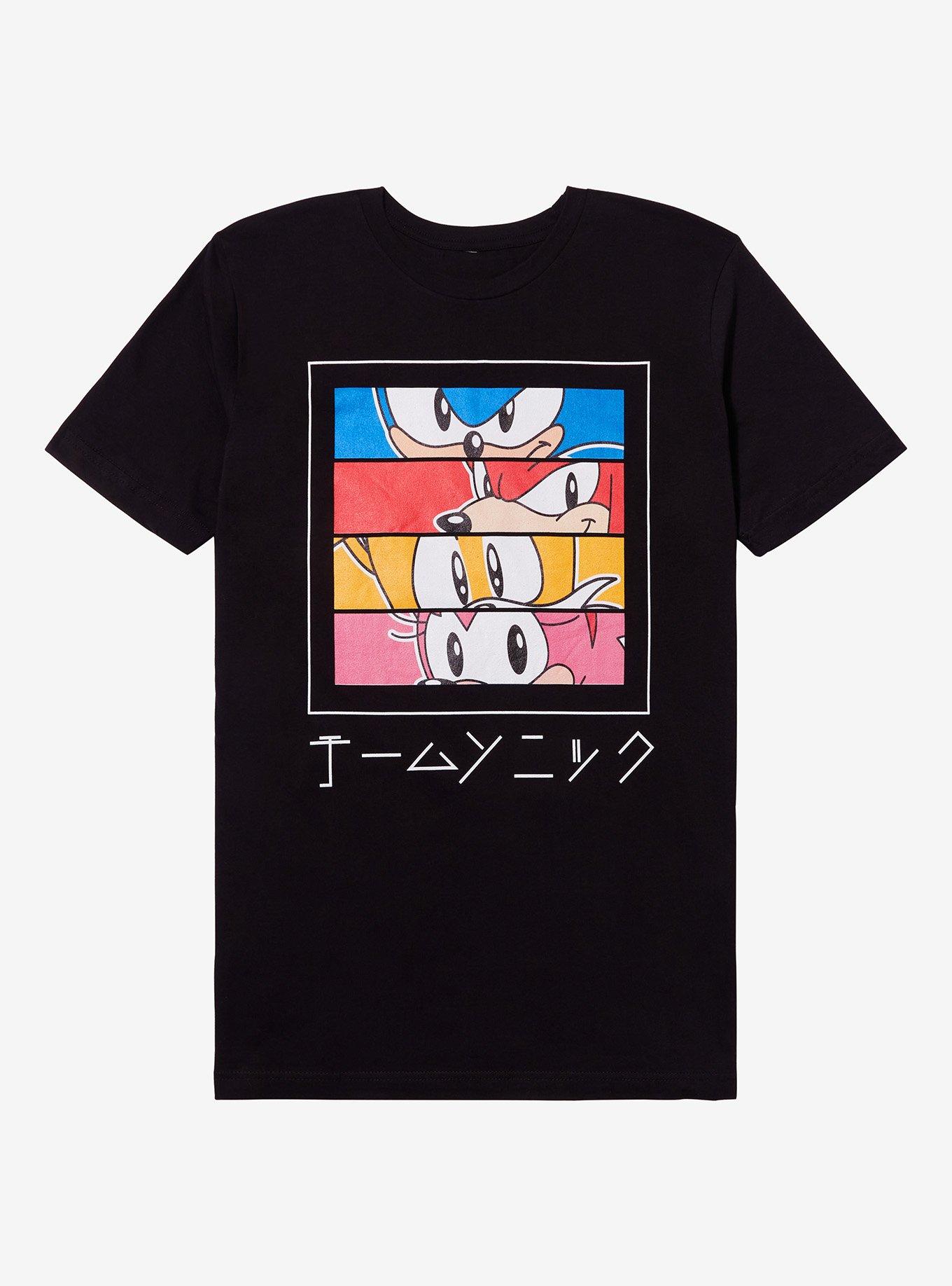 Sonic The Hedgehog Eye Panels Boyfriend Fit Girls T-Shirt | Trending Graphic Tee For Fans