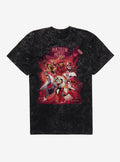 Hazbin Hotel Group Mineral Wash T-Shirt | Trending Graphic Tee For Fans