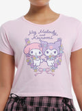 My Melody & Kuromi Floral Ribbon Girls Baby T-Shirt | Trending Graphic Tee For Fans