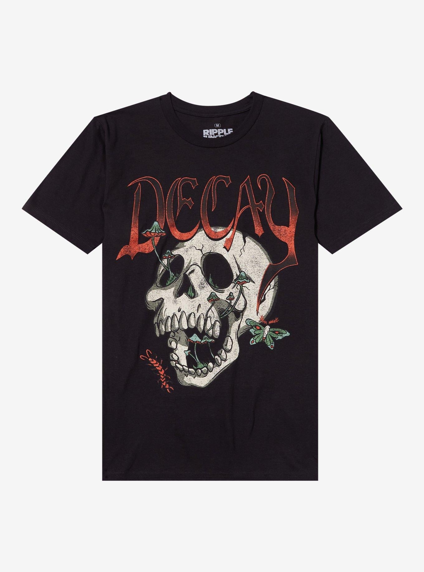Decay Skull Mushrooms Relaxed Fit Girls T-Shirt | Trending Graphic Tee For Fans