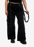 Black Star Patch Suspender Girls Wide Leg Jeans Plus Size | Limited Edition Fan Favorite