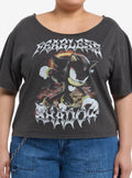 Sonic The Hedgehog Shadow Off-The-Shoulder Girls Crop Plus Size T-Shirt | Trending Graphic Tee For Fans