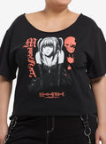 Death Note Misa Off-The-Shoulder Girls Plus Size T-Shirt | Trending Graphic Tee For Fans