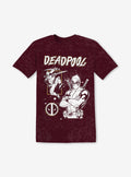 Marvel Deadpool Foil Mineral Wash Boyfriend Fit Girls T-Shirt | Trending Graphic Tee For Fans