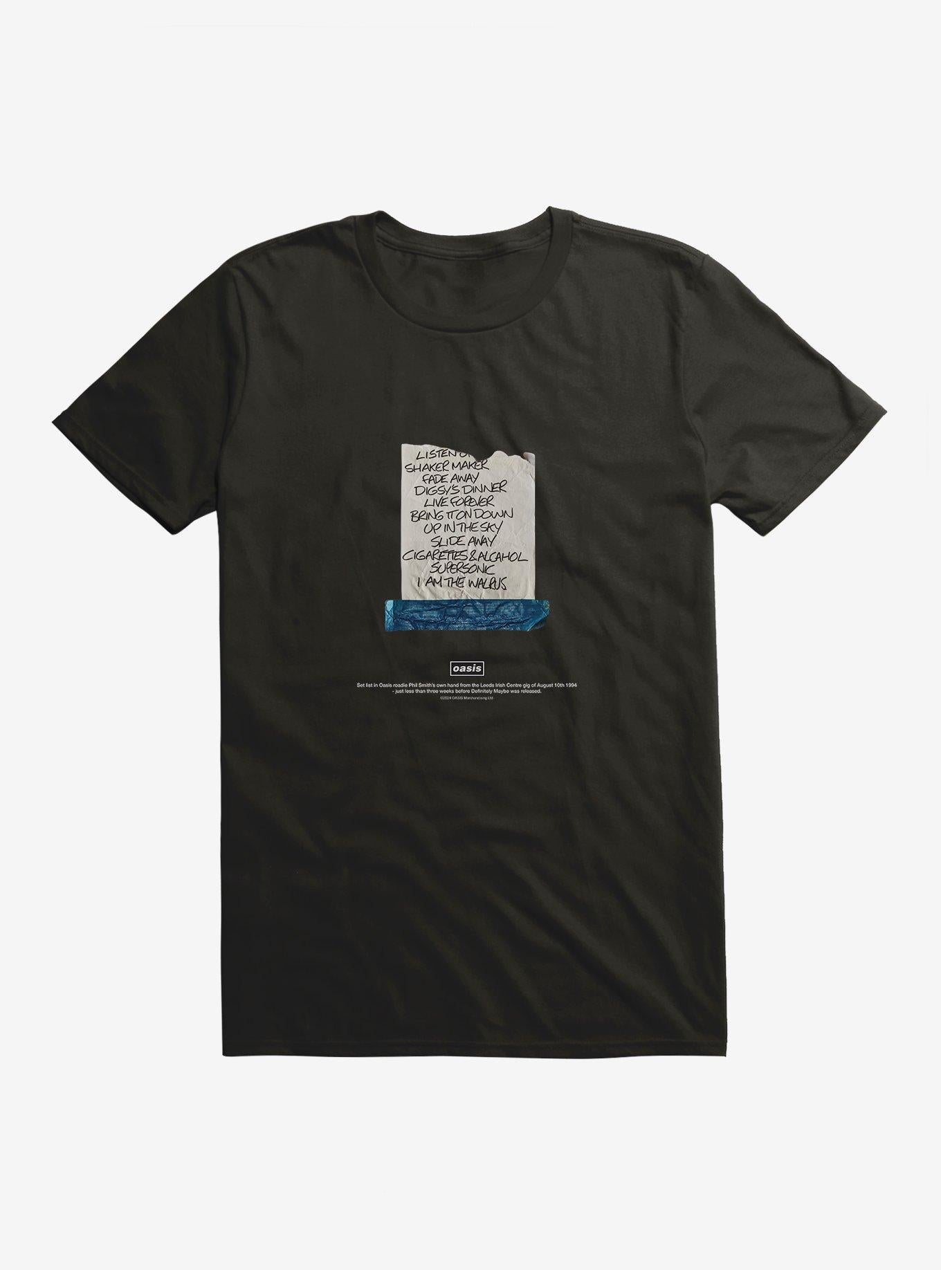 Oasis Set List T-Shirt | Trending Graphic Tee For Fans