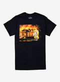 Cat Figure Flames By Goodie Two Sleeves T-Shirt | Trending Graphic Tee For Fans