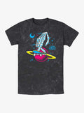 Greg Lutzka Skeletal Hand In Space Mineral Wash T-Shirt | Trending Graphic Tee For Fans