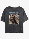 Independence Day Save The World Girls Mineral Wash Crop T-Shirt | Trending Graphic Tee For Fans