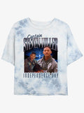 Independence Day Steve Hiller Collage Girls Tie-Dye Crop T-Shirt | Trending Graphic Tee For Fans