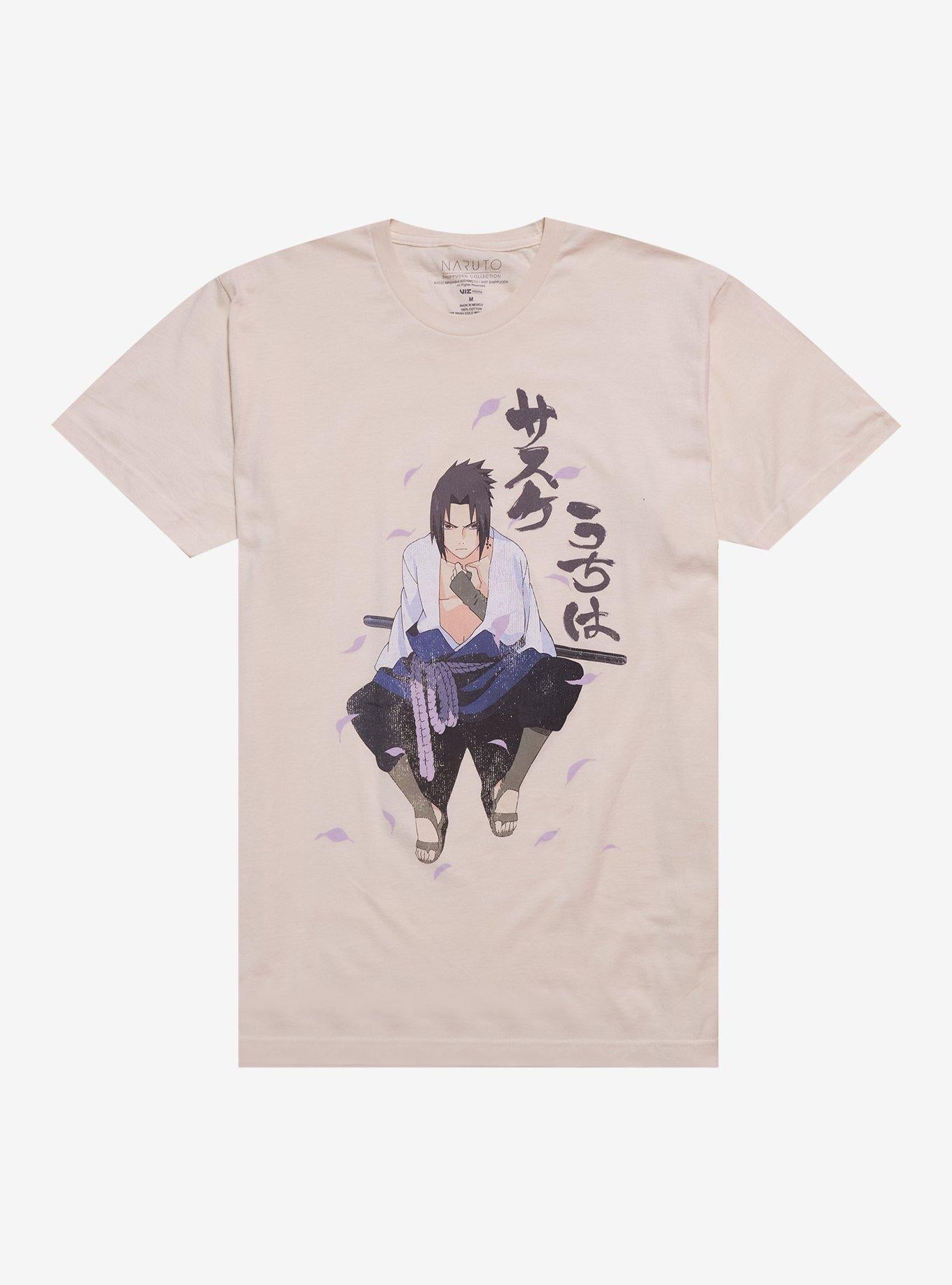 Naruto Shippuden Sasuke Purple Leaves T-Shirt | Trending Graphic Tee For Fans