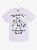 Happiness Cat Boyfriend Fit Girls T-Shirt | Trending Graphic Tee For Fans