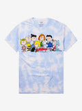 Peanuts Characters Tie-Dye Boyfriend Fit Girls T-Shirt | Trending Graphic Tee For Fans