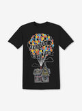 Disney Pixar Up House & Balloons Boyfriend Fit Girls T-Shirt | Trending Graphic Tee For Fans