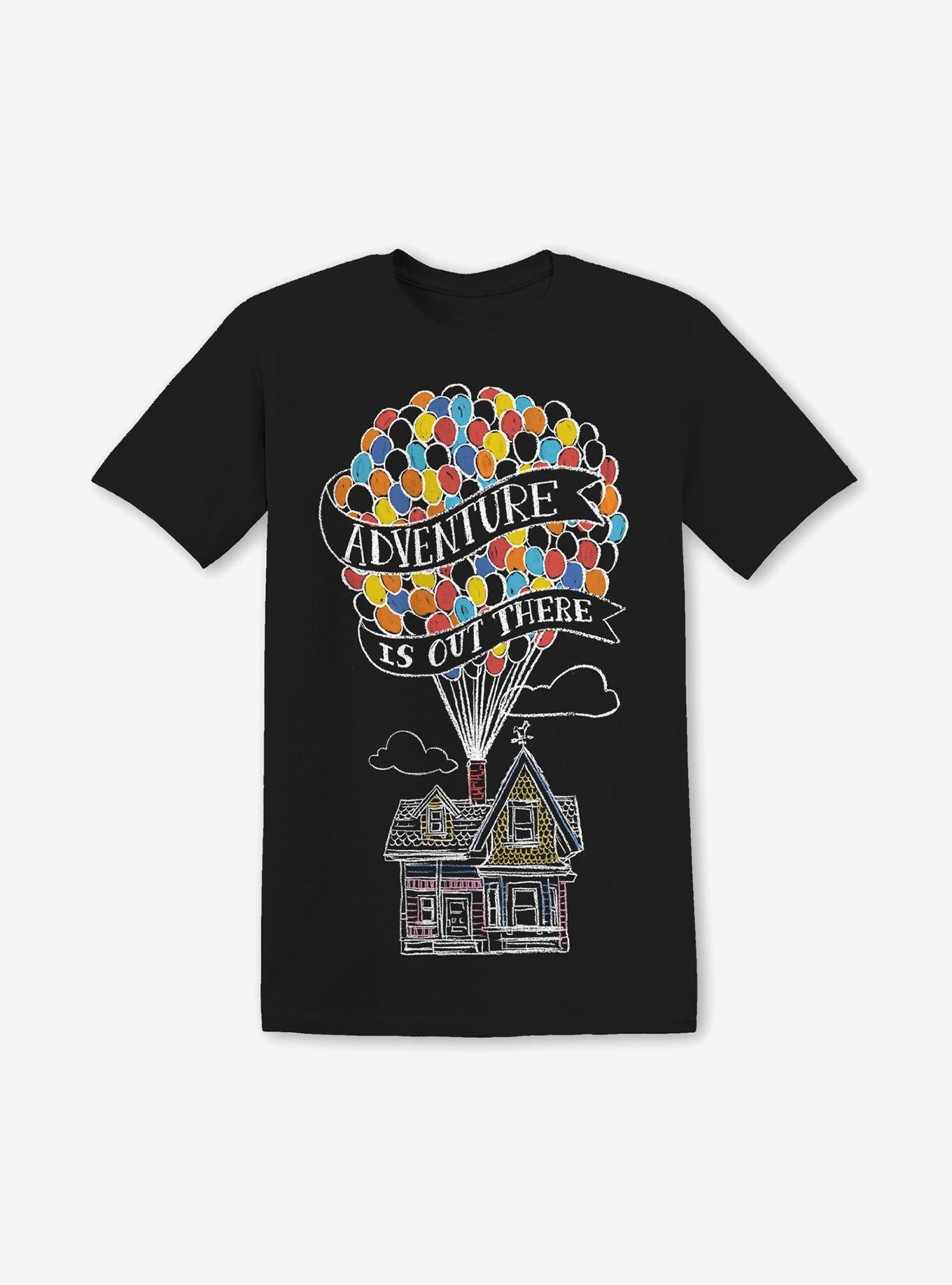 Disney Pixar Up House & Balloons Boyfriend Fit Girls T-Shirt | Trending Graphic Tee For Fans