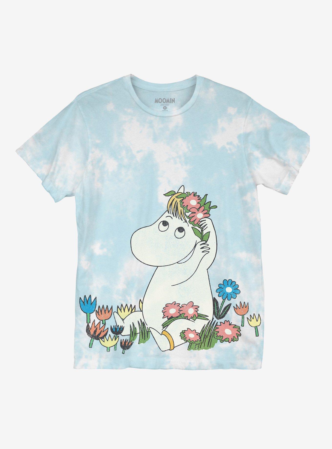 Moomin Sitting Tie-Dye Boyfriend Fit Girls T-Shirt | Trending Graphic Tee For Fans