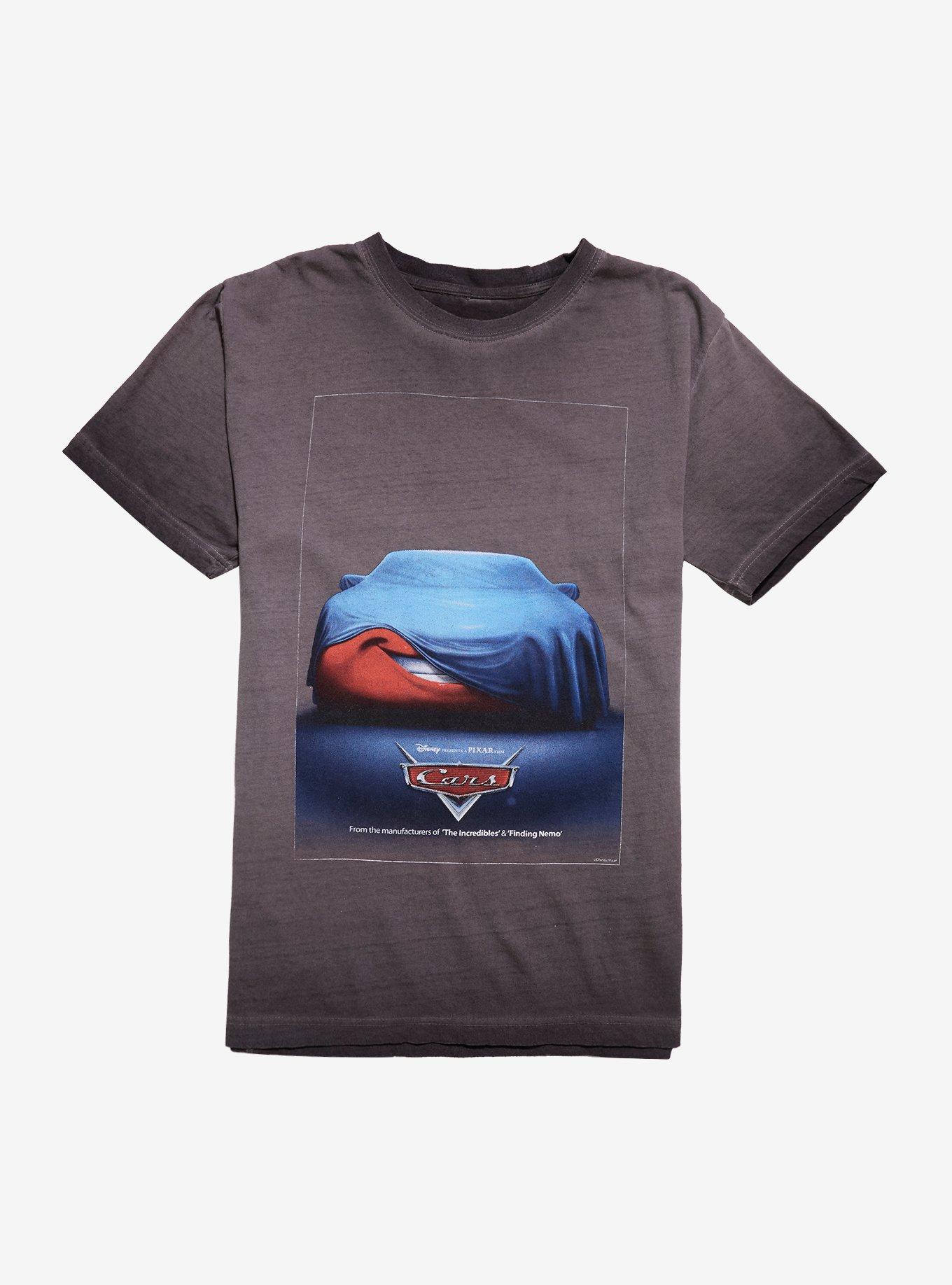 Disney Pixar Cars Poster Dark Wash Boyfriend Fit Girls T-Shirt | Trending Graphic Tee For Fans
