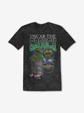 Sesame Street Oscar The Grouch Mineral Wash Boyfriend Fit Girls T-Shirt | Trending Graphic Tee For Fans