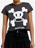Paul Frank Skull & Crossbones Girls Skimmer T-Shirt | Trending Graphic Tee For Fans
