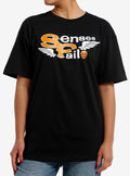 Senses Fail Wings Logo Girls Oversized T-Shirt | Trending Graphic Tee For Fans