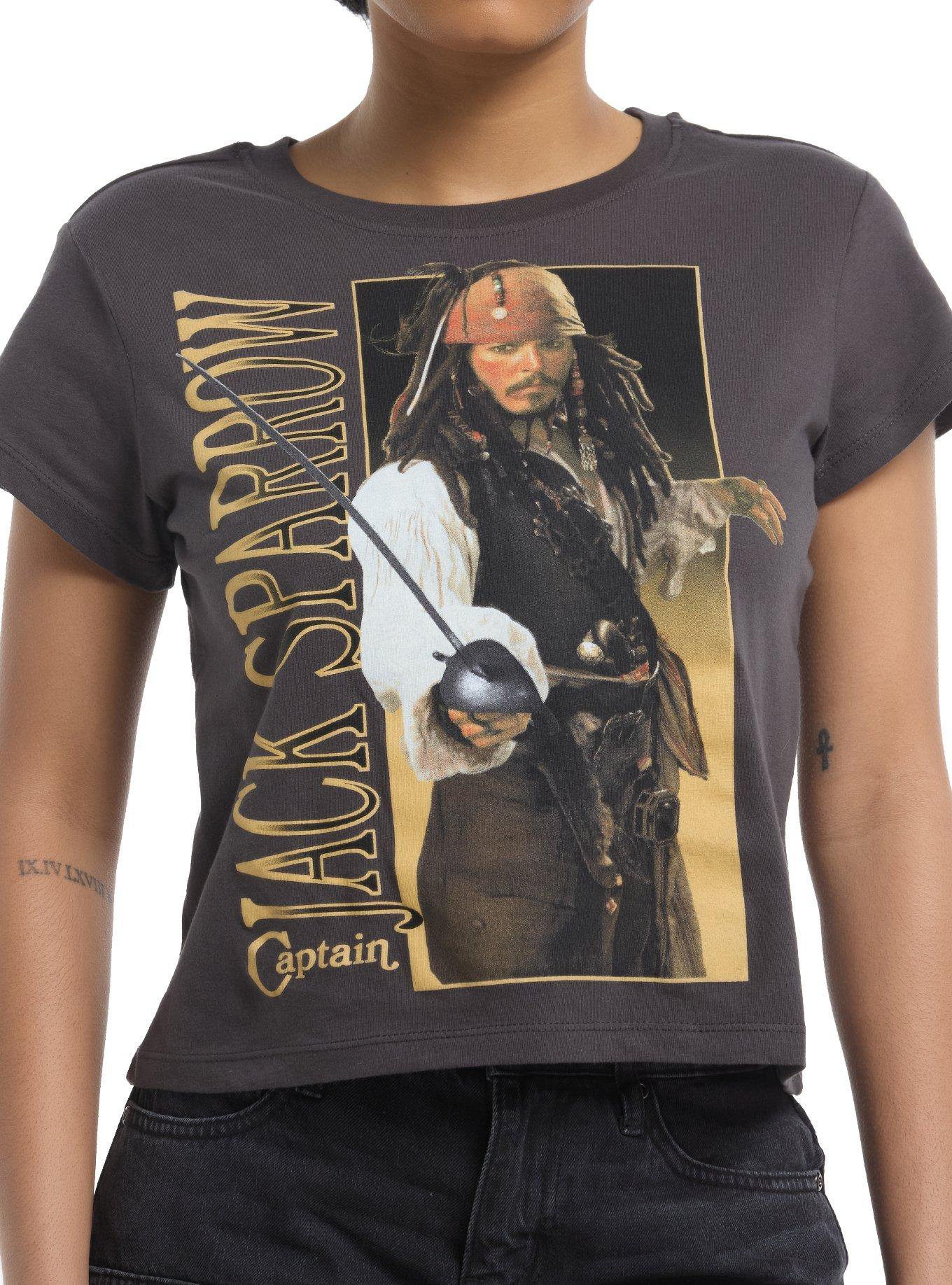 Pirates Of The Caribbean Jack Sparrow Photo Girls Skimmer T-Shirt | Trending Graphic Tee For Fans
