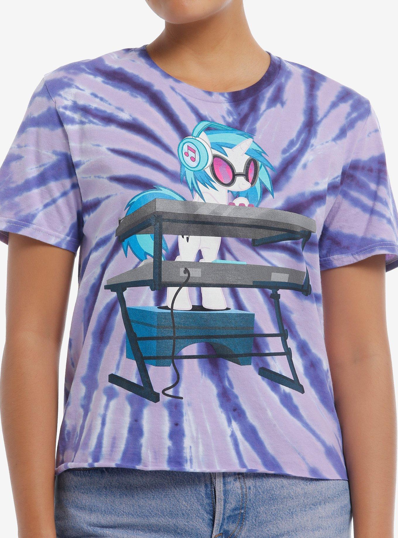 My Little Pony DJ Pon-3 Tie-Dye Girls Skimmer T-Shirt | Trending Graphic Tee For Fans