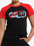 Blink-182 Shattered Logo Girls Baby Raglan T-Shirt | Trending Graphic Tee For Fans