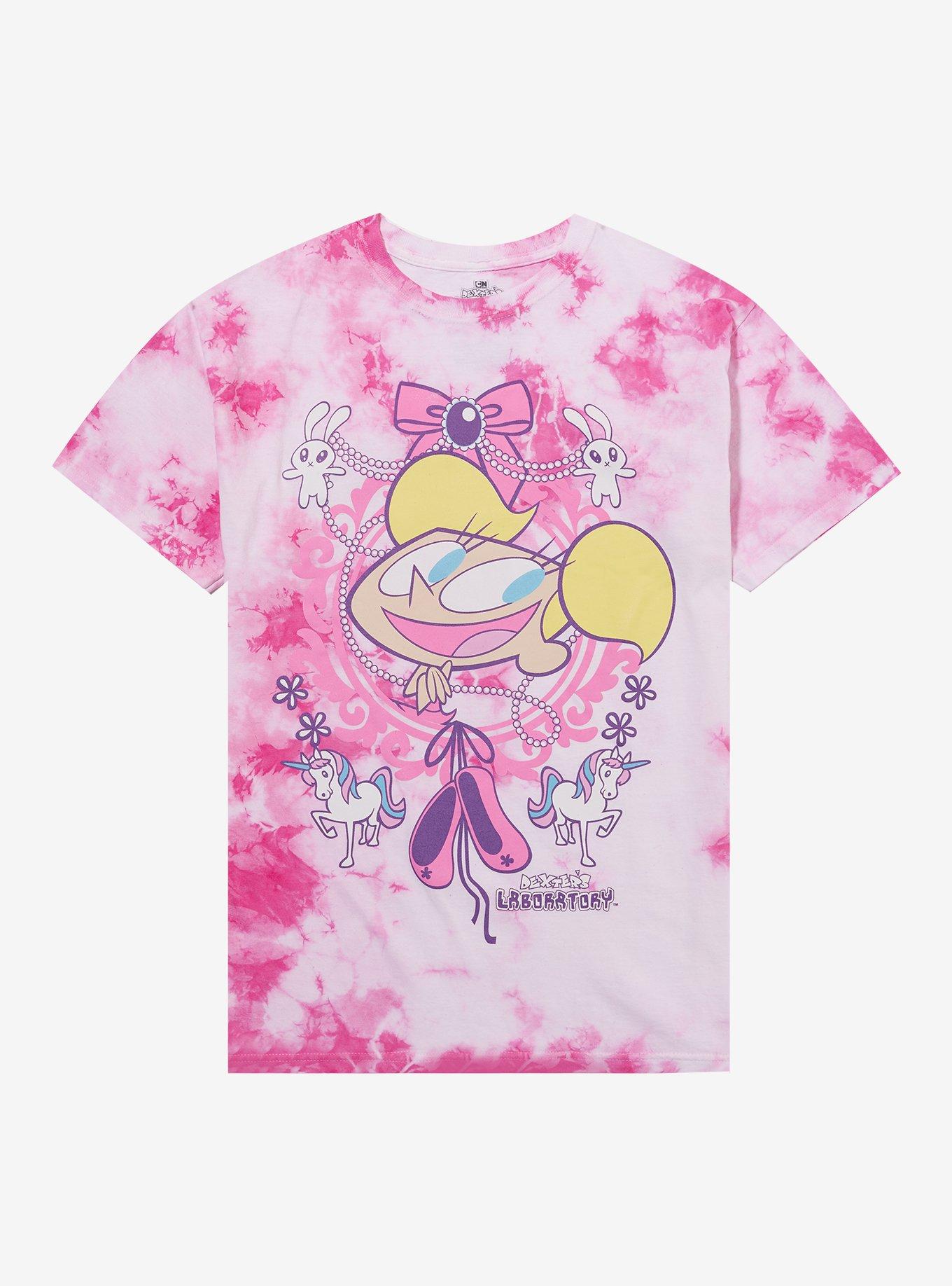 Dexter's Laboratory Dee Dee Pink Tie-Dye Girls T-Shirt | Trending Graphic Tee For Fans