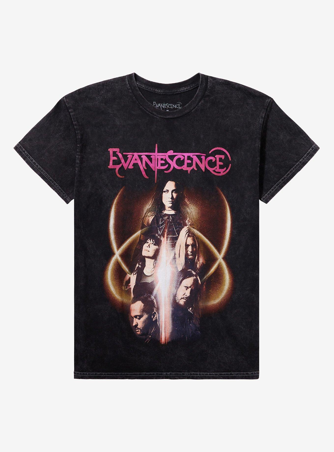 Evanescence Group Mineral Wash Relaxed Fit Girls T-Shirt | Trending Graphic Tee For Fans