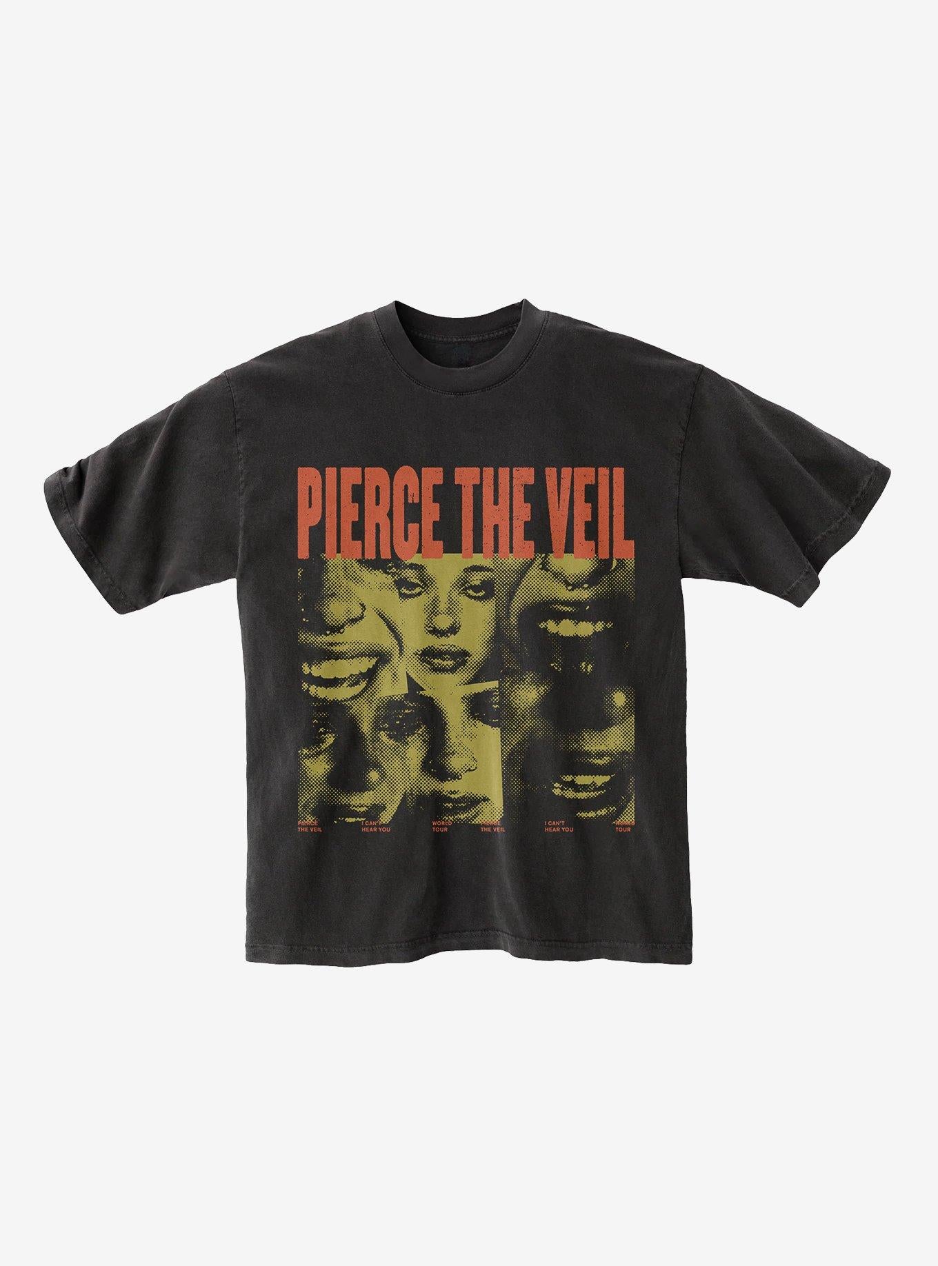 Pierce The Veil Faces Collage Boyfriend Fit Girls T-Shirt | Trending Graphic Tee For Fans