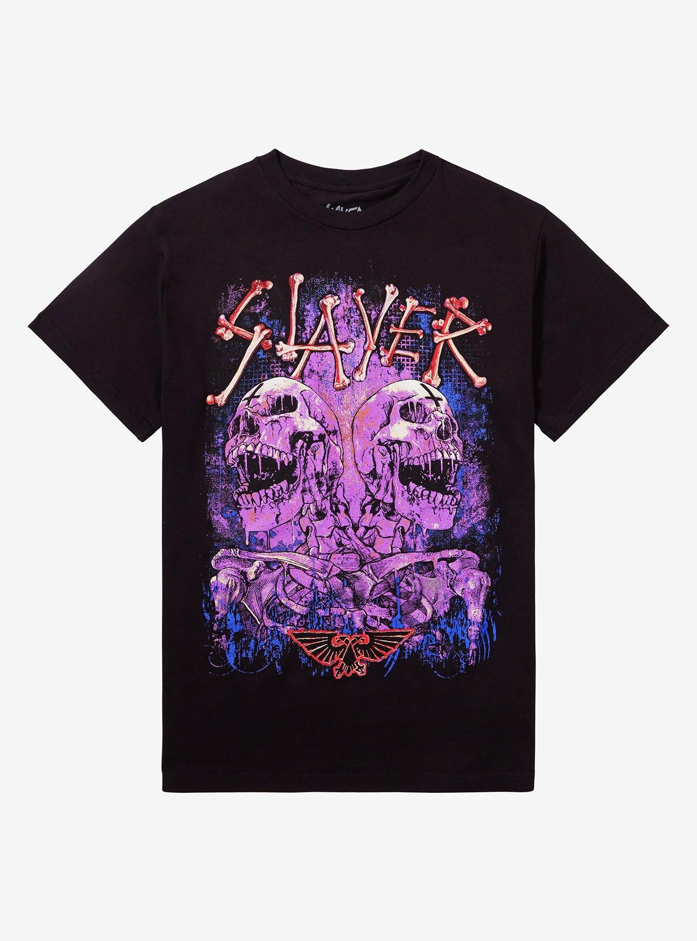 Slayer Screaming Skeletons Boyfriend Fit Girls T-Shirt | Trending Graphic Tee For Fans