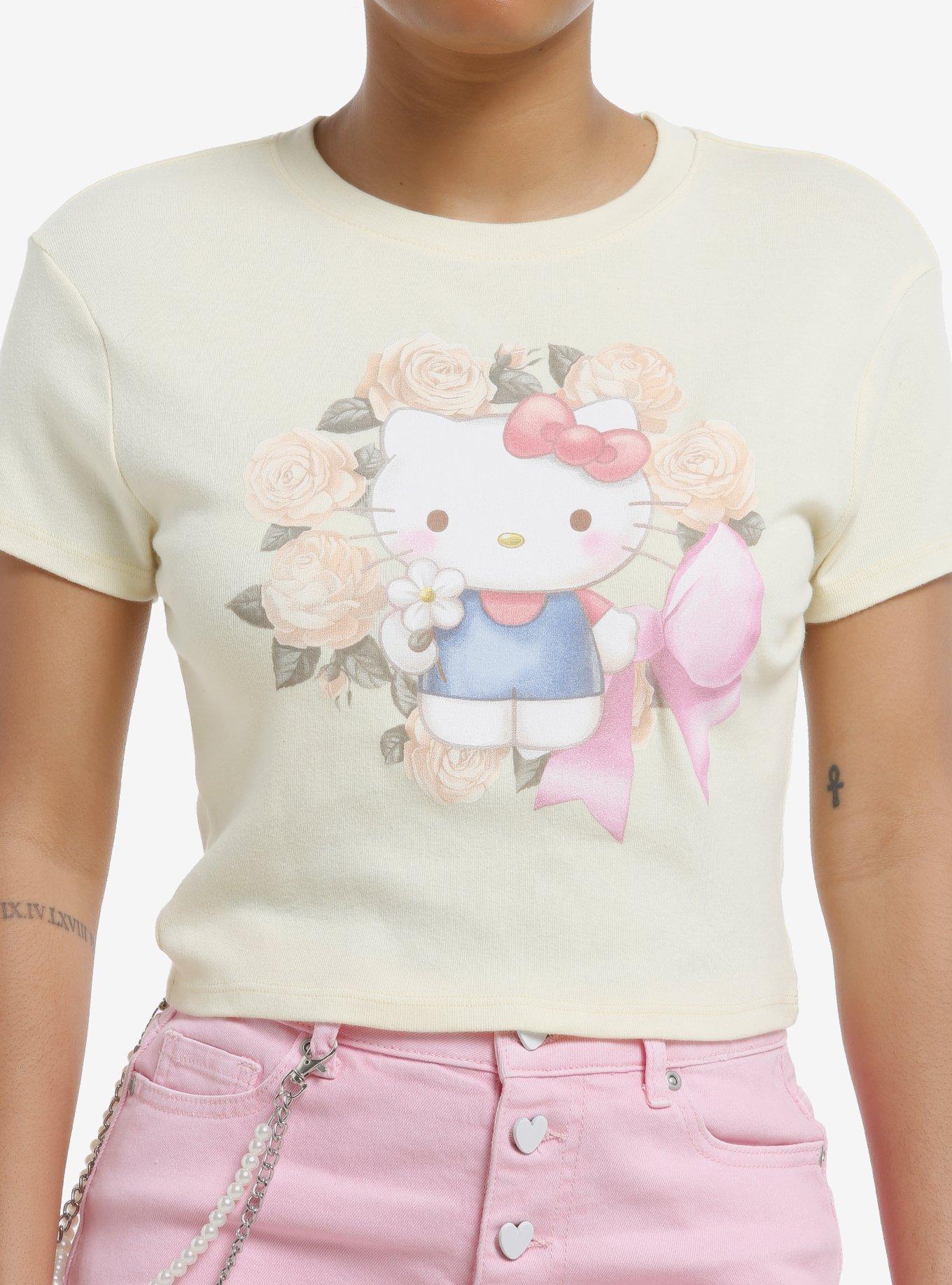 Hello Kitty Flower Frame Girls Baby T-Shirt | Trending Graphic Tee For Fans