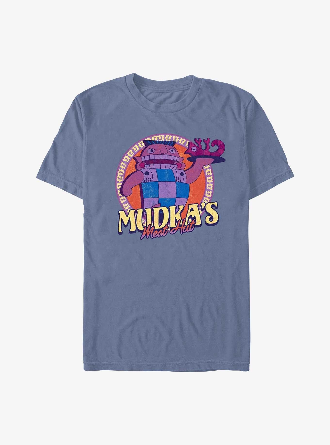 Disney The Emperor's New Groove Mudka's Meat Hut Garment Dye T-Shirt | Trending Graphic Tee For Fans