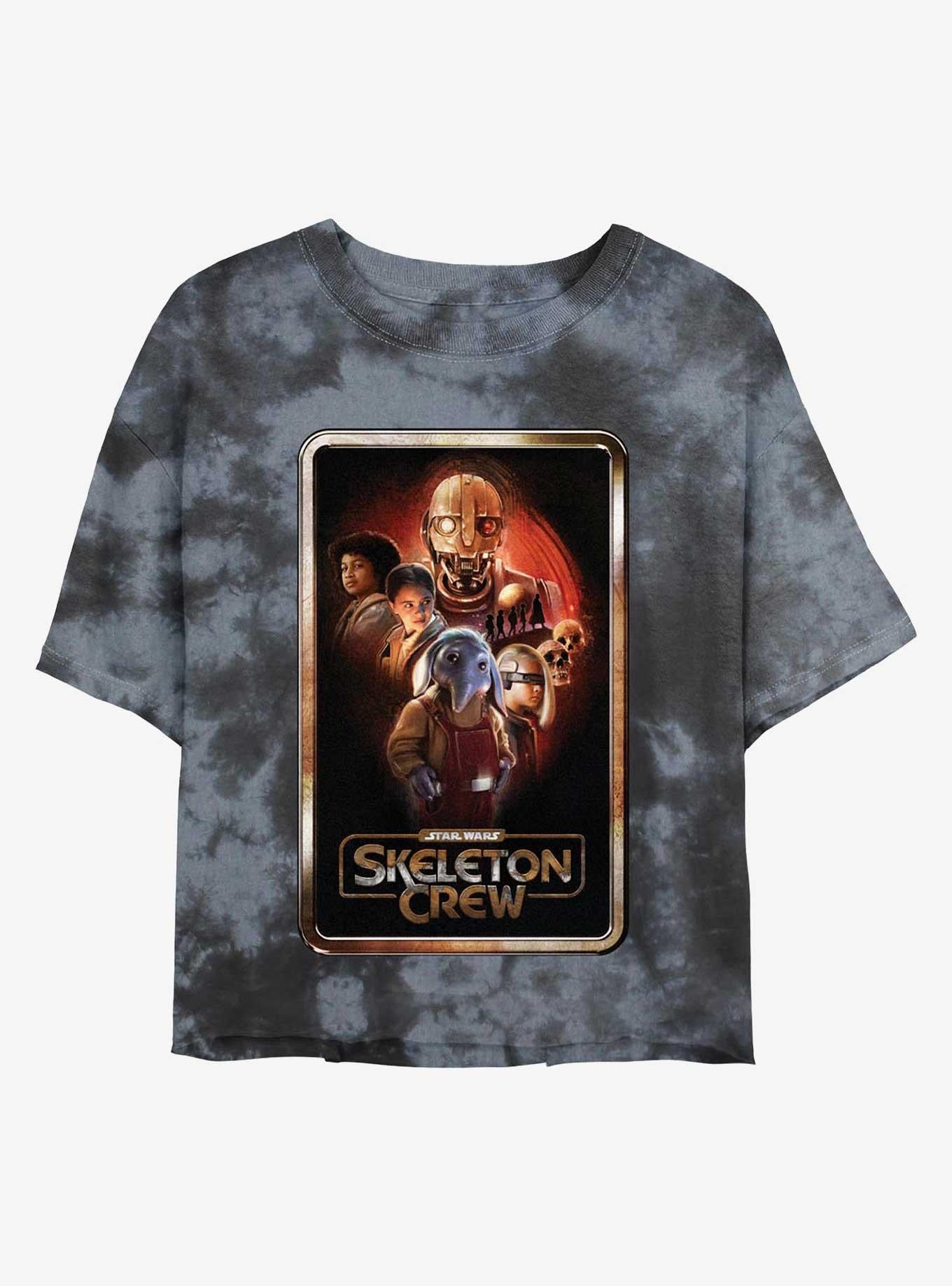 Skeleton Crew Poster Group Tie Dye Crop Girls T-Shirt | Trending Graphic Tee For Fans