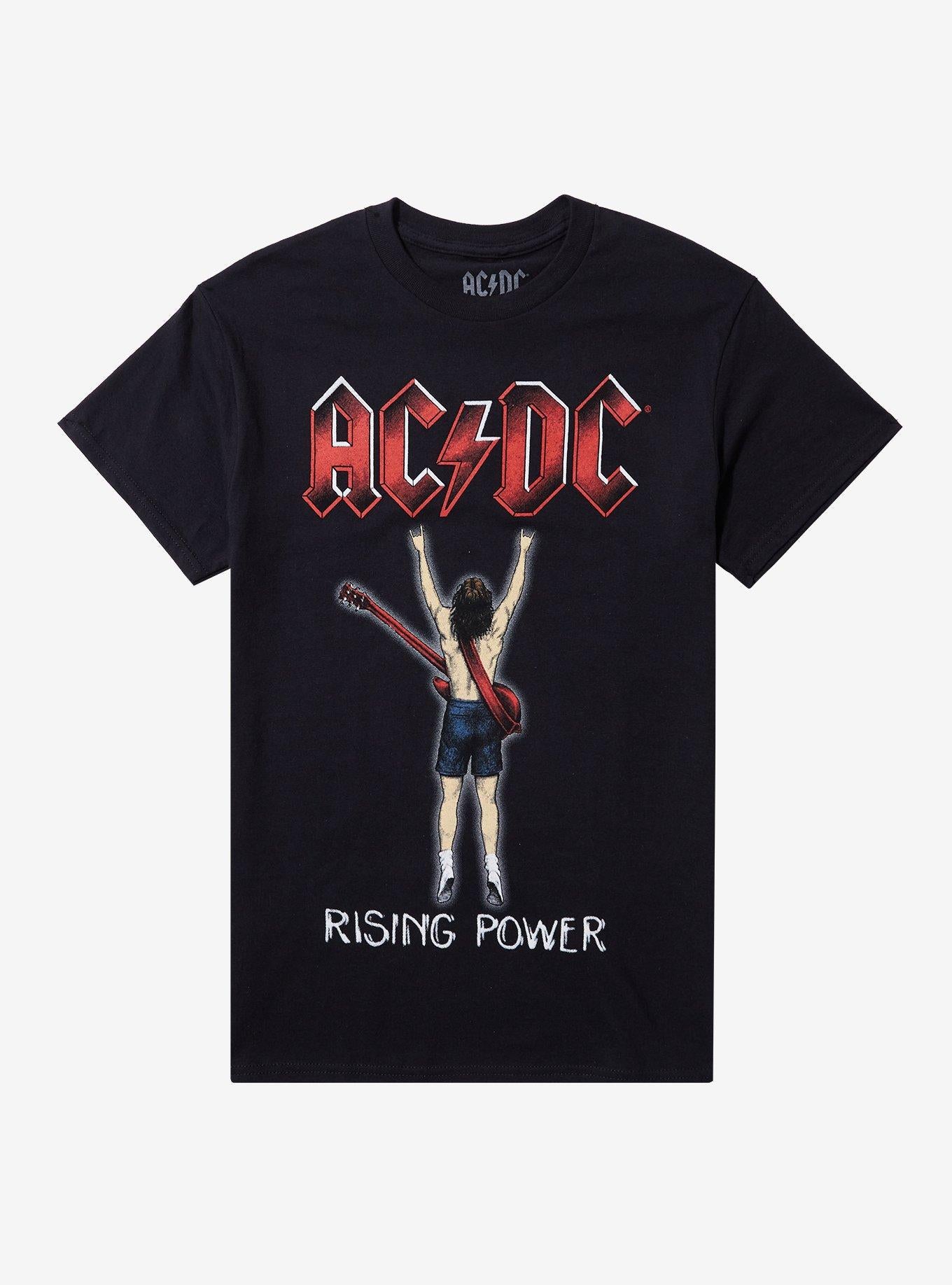 AC DC Rising Power Boyfriend Fit Girls T-Shirt | Trending Graphic Tee For Fans