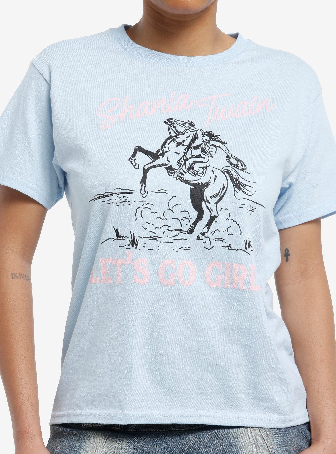 Shania Twain Let's Go Girls Cowgirl Shrunken Fit Girls T-Shirt | Trending Graphic Tee For Fans