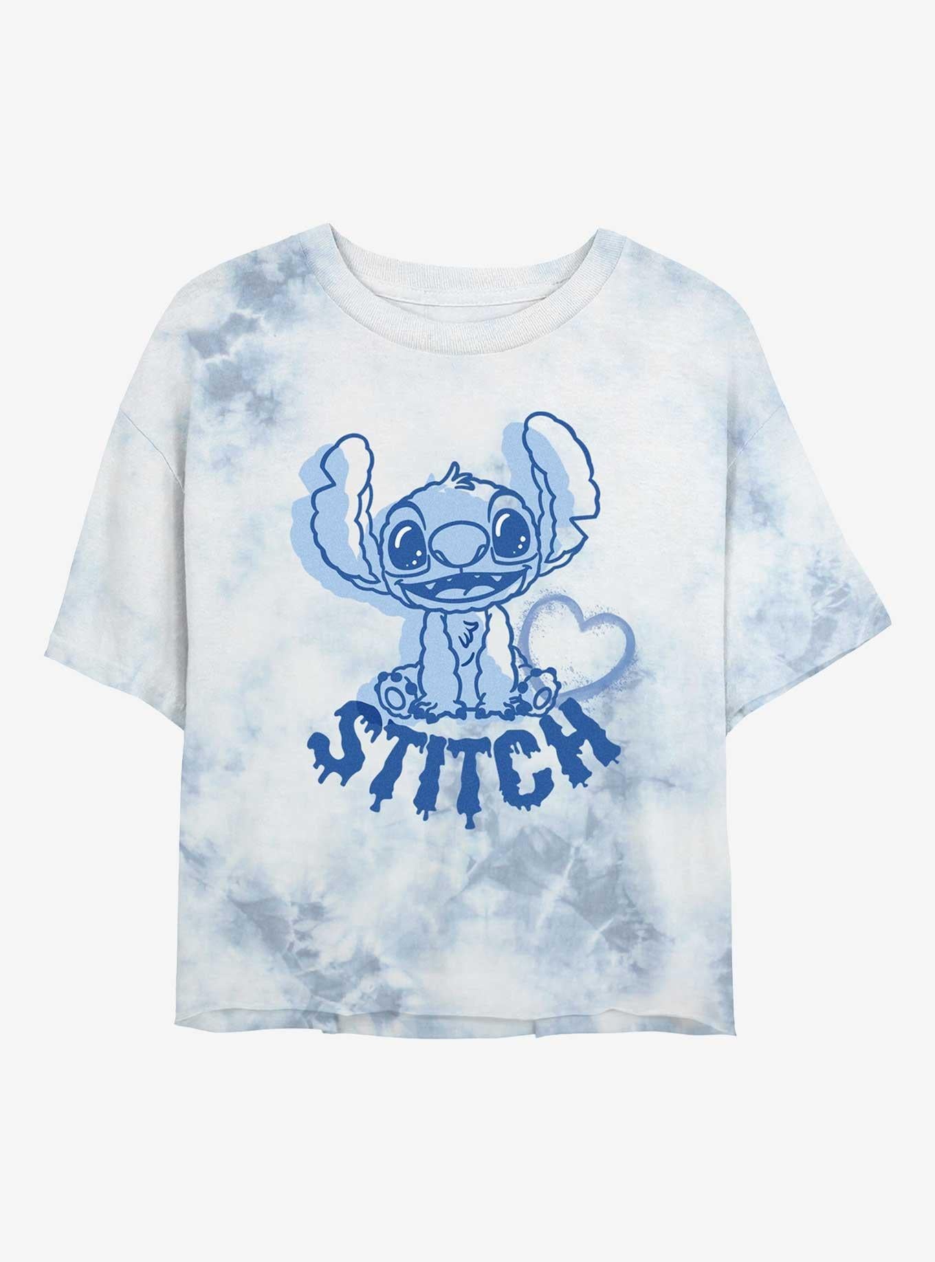 Disney Lilo & Stitch Heart Girls Tie-Dye Crop T-Shirt | Trending Graphic Tee For Fans