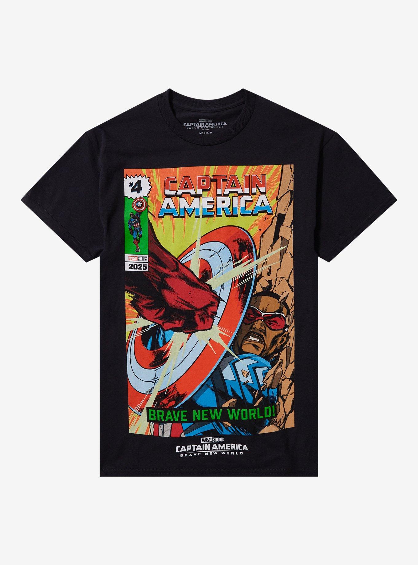 Marvel Captain America Brave New World Comic Cover T-Shirt | Trending Graphic Tee For Fans