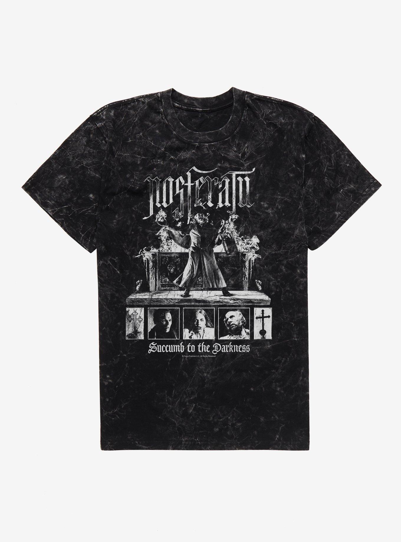 Nosferatu Succumb To The Darkness Mineral Wash T-Shirt | Trending Graphic Tee For Fans