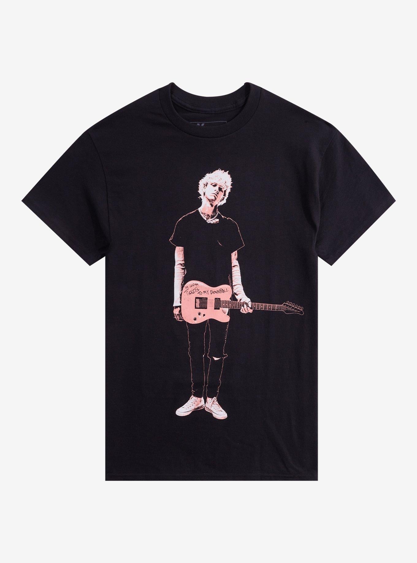 Machine Gun Kelly Tickets To My Downfall Portrait Boyfriend Fit Girls T-Shirt | Trending Graphic Tee For Fans