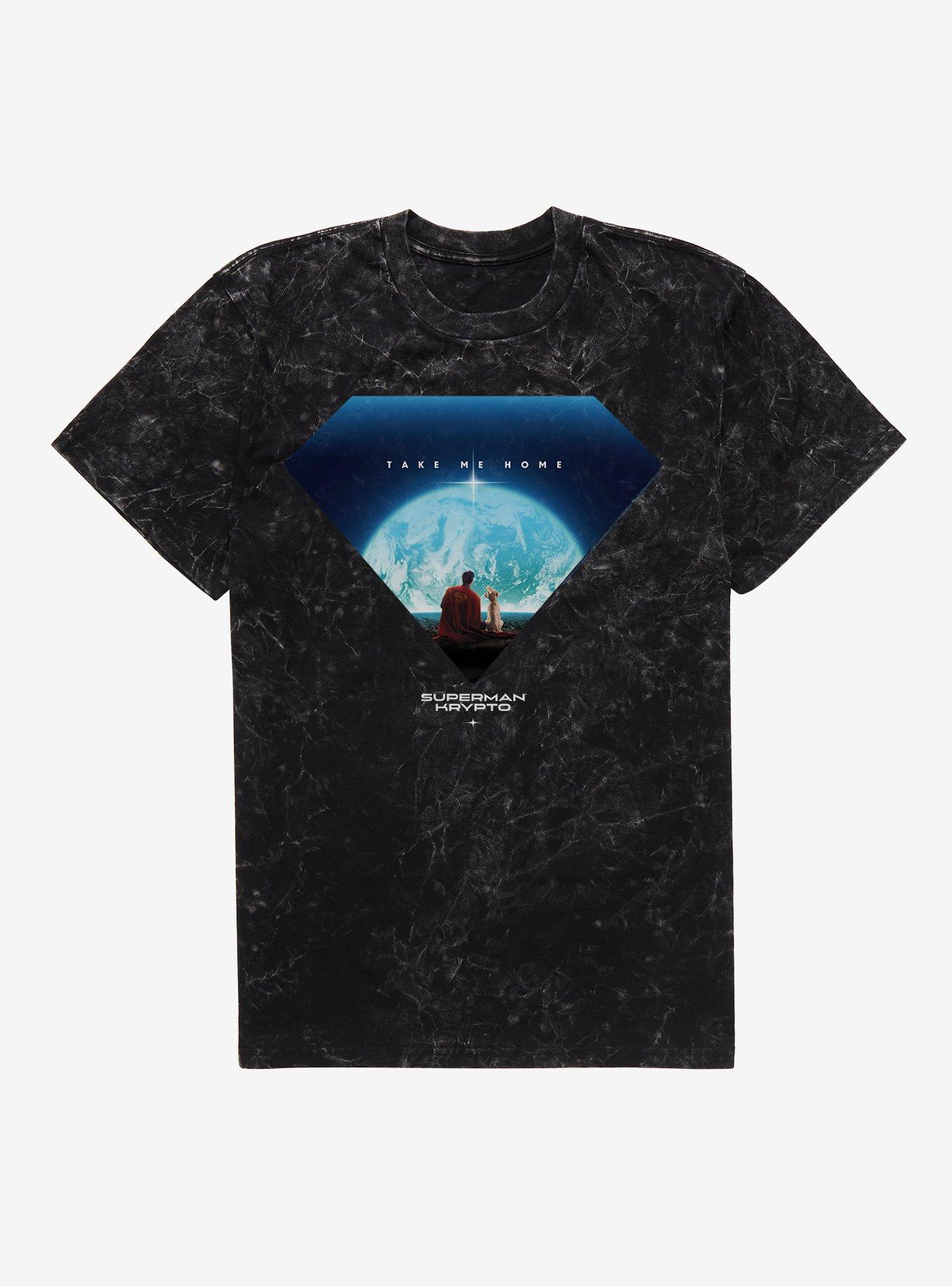 DC Superman Krypto Take Me Home Mineral Wash Hot Topic Web Exclusive T-Shirt | Trending Graphic Tee For Fans