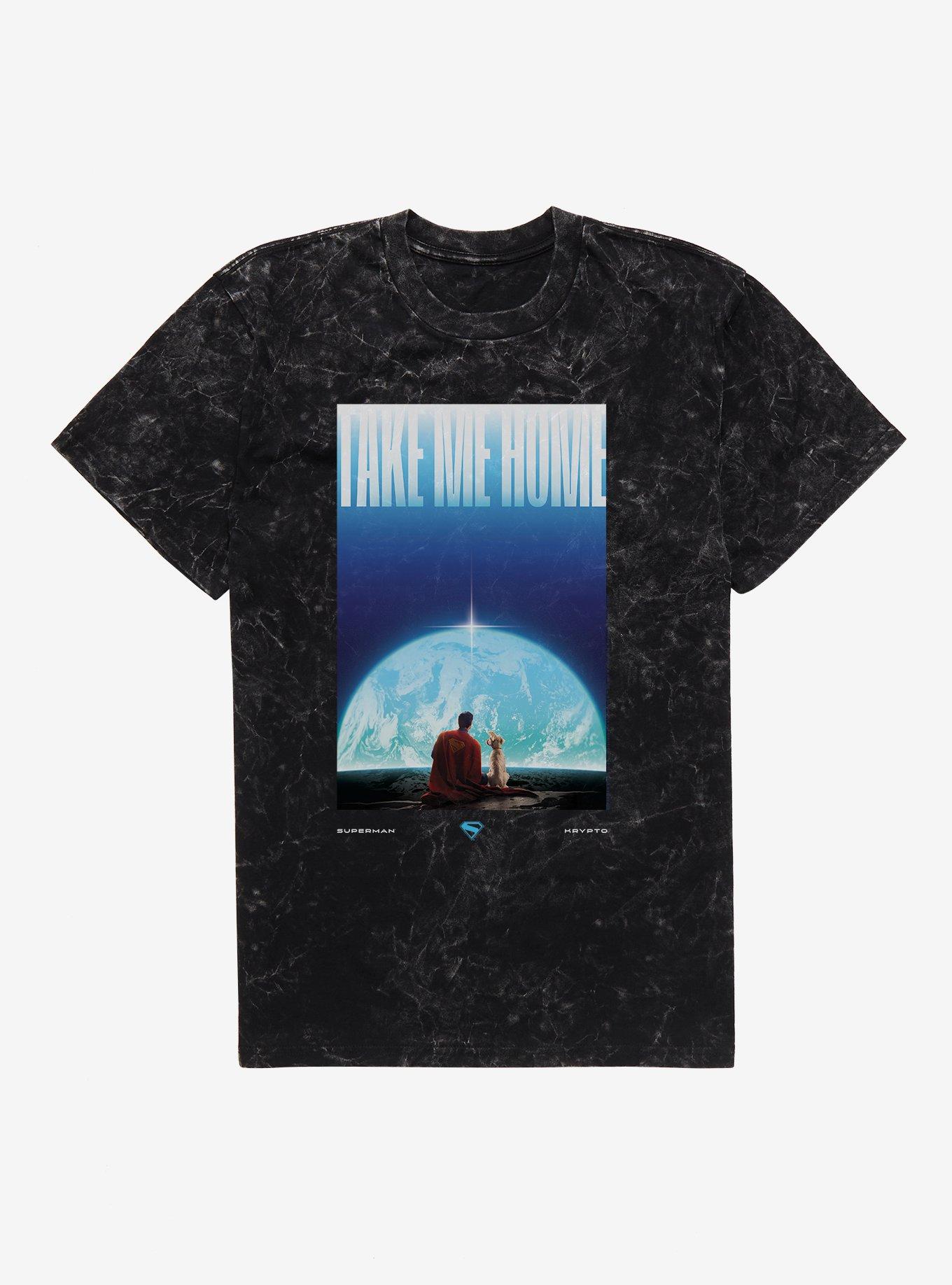 DC Superman Krypto Poster Take Me Home Mineral Wash T-Shirt | Trending Graphic Tee For Fans