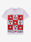 Pucca Garu Grid Girls T-Shirt | Trending Graphic Tee For Fans