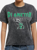 SpongeBob SquarePants Plankton Mineral Wash Girls T-Shirt | Trending Graphic Tee For Fans