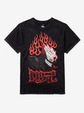 Dandadan Okarun Flame Dark Wash T-Shirt | Trending Graphic Tee For Fans