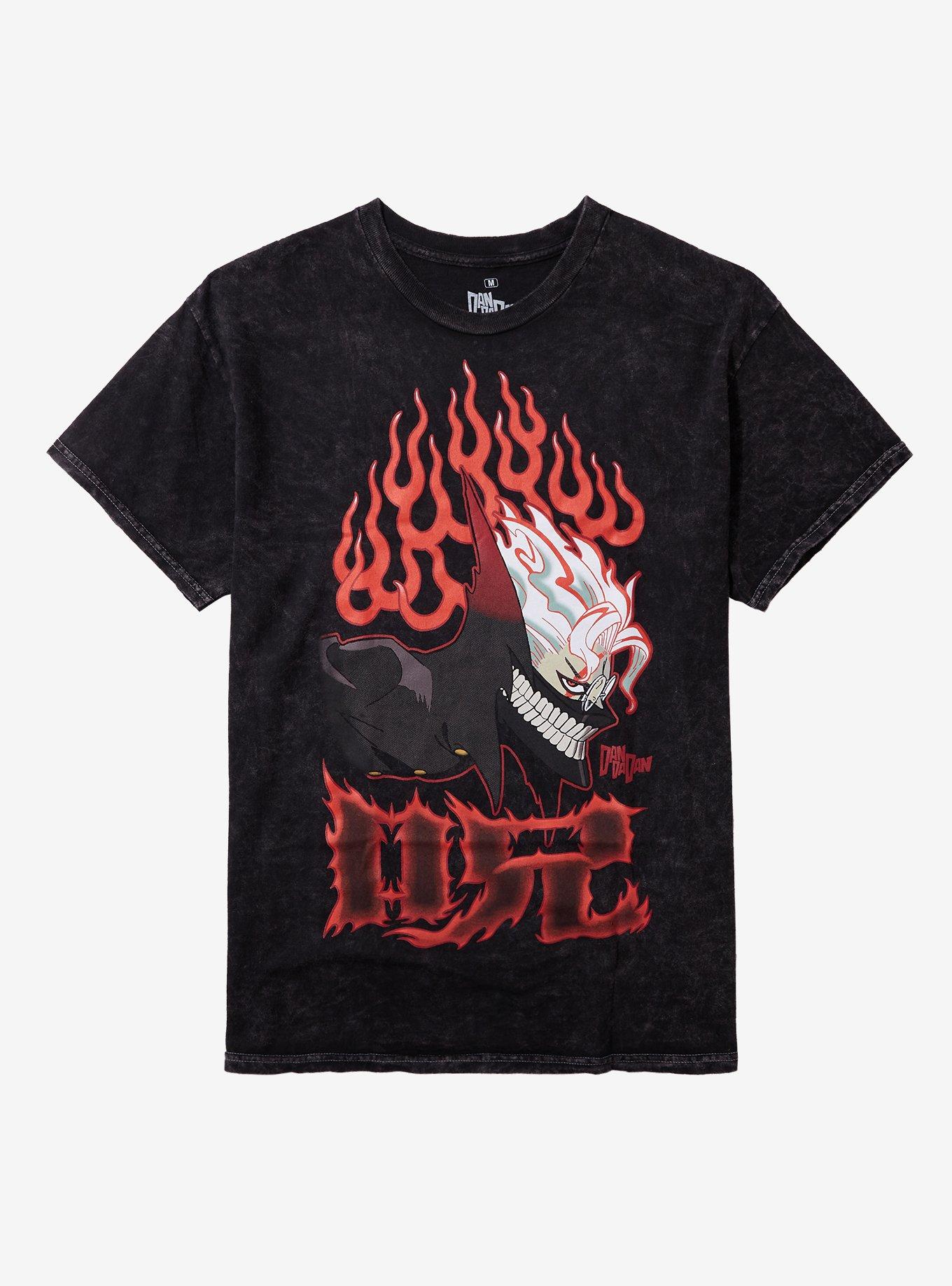 Dandadan Okarun Flame Dark Wash T-Shirt | Trending Graphic Tee For Fans