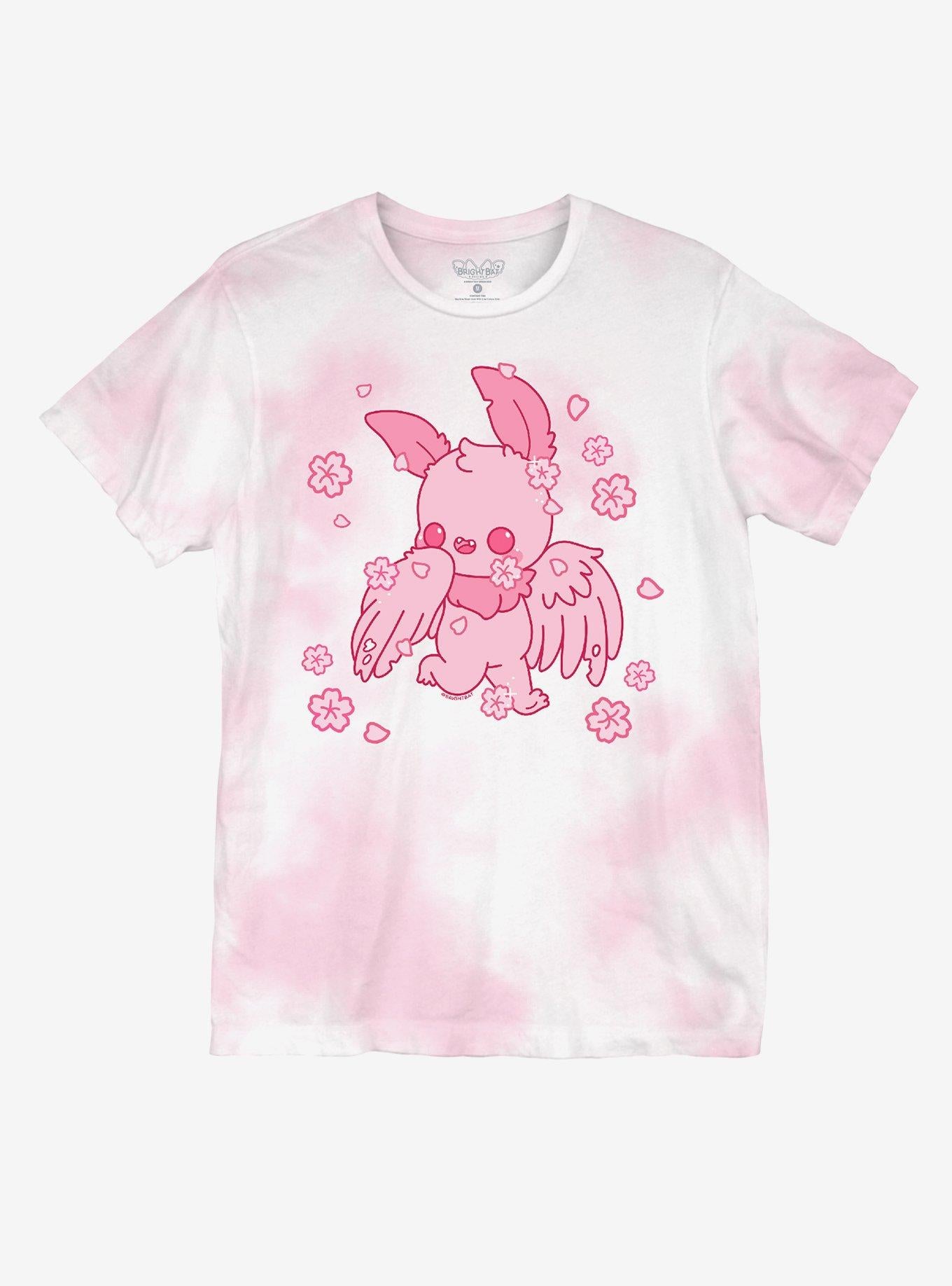 Sakura Bat Tie-Dye Girls By Bright Bat Design T-Shirt | Trending Graphic Tee For Fans