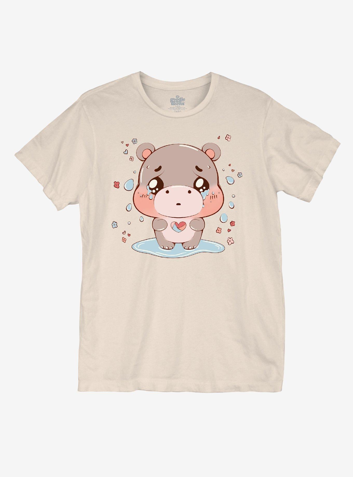 Crying Hippo Girls By Goodie Two Sleeves T-Shirt | Trending Graphic Tee For Fans