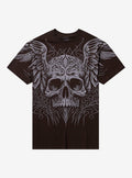 Winged Carved Skull By Call Your Mother T-Shirt | Trending Graphic Tee For Fans
